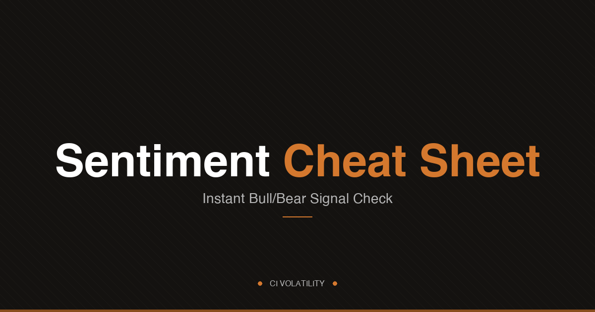 Sentiment Cheat Sheet